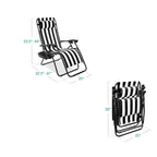 Set of 2 Adjustable Zero Gravity Patio Chair Recliners w/ Cup Holders