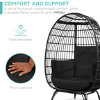 Wicker Egg Chair Oversized Indoor Outdoor Patio Lounger