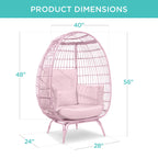 Wicker Egg Chair Oversized Indoor Outdoor Patio Lounger