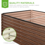 Outdoor Metal Raised Garden Bed for Vegetables, Flowers, Herbs - 8x4x2ft