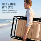 Set of 2 Extra Wide Adjustable Zero Gravity Patio Chair Recliners