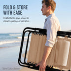 Set of 2 Extra Wide Adjustable Zero Gravity Patio Chair Recliners
