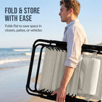 Set of 2 Extra Wide Adjustable Zero Gravity Patio Chair Recliners