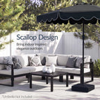 Fillable Mobile Umbrella Base Stand w/ 4 Wheels, 2 Locks, 123lb Capacity