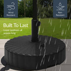 Plastic Patio Umbrella Base Pole Holder Accessory w/ Adjustable Knob