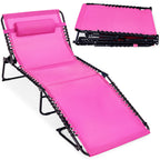 Extra Wide Patio Chaise Lounge Chair, Portable Folding Recliner