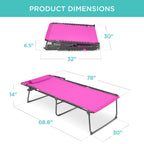 Extra Wide Patio Chaise Lounge Chair, Portable Folding Recliner