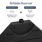 4-Piece Cantilever Umbrella Base Weight Set, Wood Grain Finish
