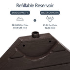 4-Piece Cantilever Umbrella Base Weight Set, Wood Grain Finish
