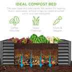 Outdoor Metal Raised Garden Bed for Vegetables, Flowers, Herbs - 6x3x2ft
