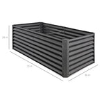 Outdoor Metal Raised Garden Bed for Vegetables, Flowers, Herbs - 6x3x2ft