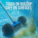 Pool Cleaning Starter Kit  Pool Brush, Skimmer Net & 9 ft Aluminum Pole