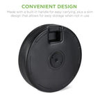 Plastic Patio Umbrella Base Pole Holder Accessory w/ 2 Adjustable Knobs