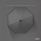 Solar LED Lighted Patio Umbrella w/ Tilt Adjustment, UV-Resistant - 10ft