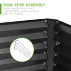 Outdoor Metal Raised Garden Bed for Vegetables, Flowers, Herbs - 8x4x2ft