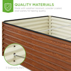 Outdoor Metal Raised Garden Bed for Vegetables, Flowers, Herbs - 8x4x2ft