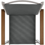 Set of 2 Stackable Textilene Chairs w/ Armrests, Dining Accent Furniture