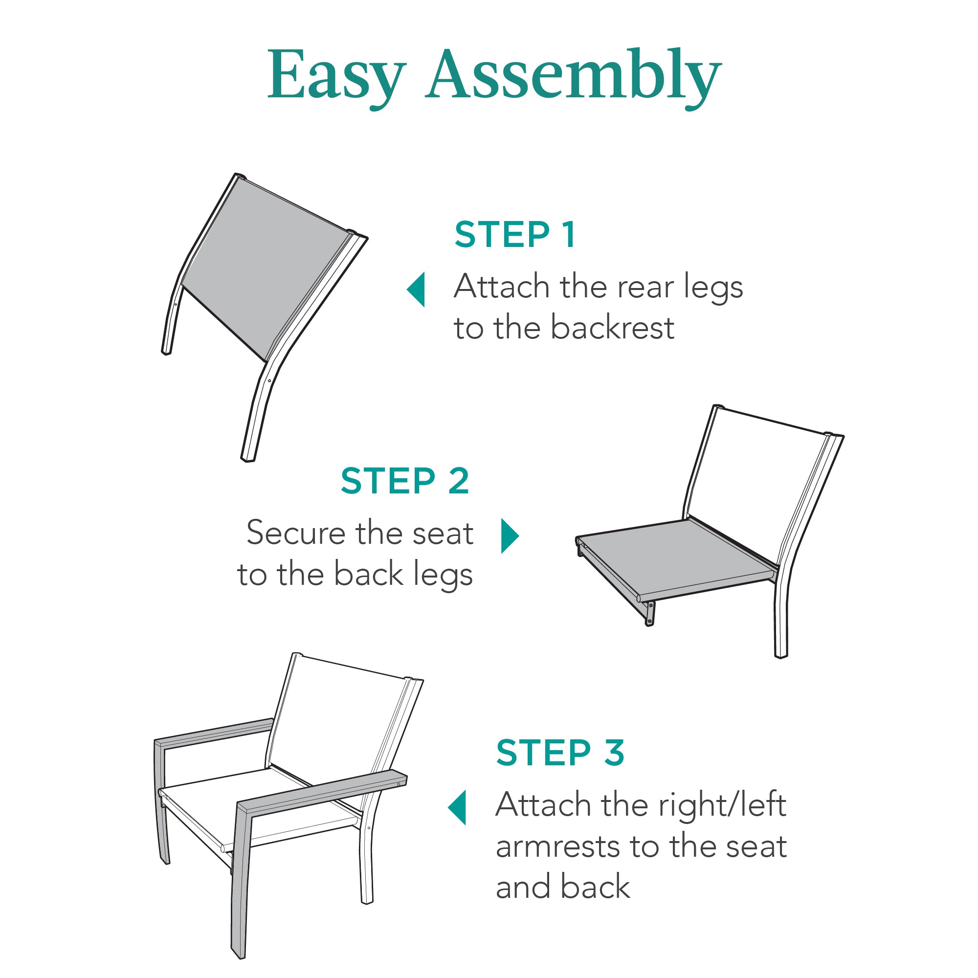 Set of 2 Stackable Textilene Chairs w/ Armrests, Dining Accent Furniture