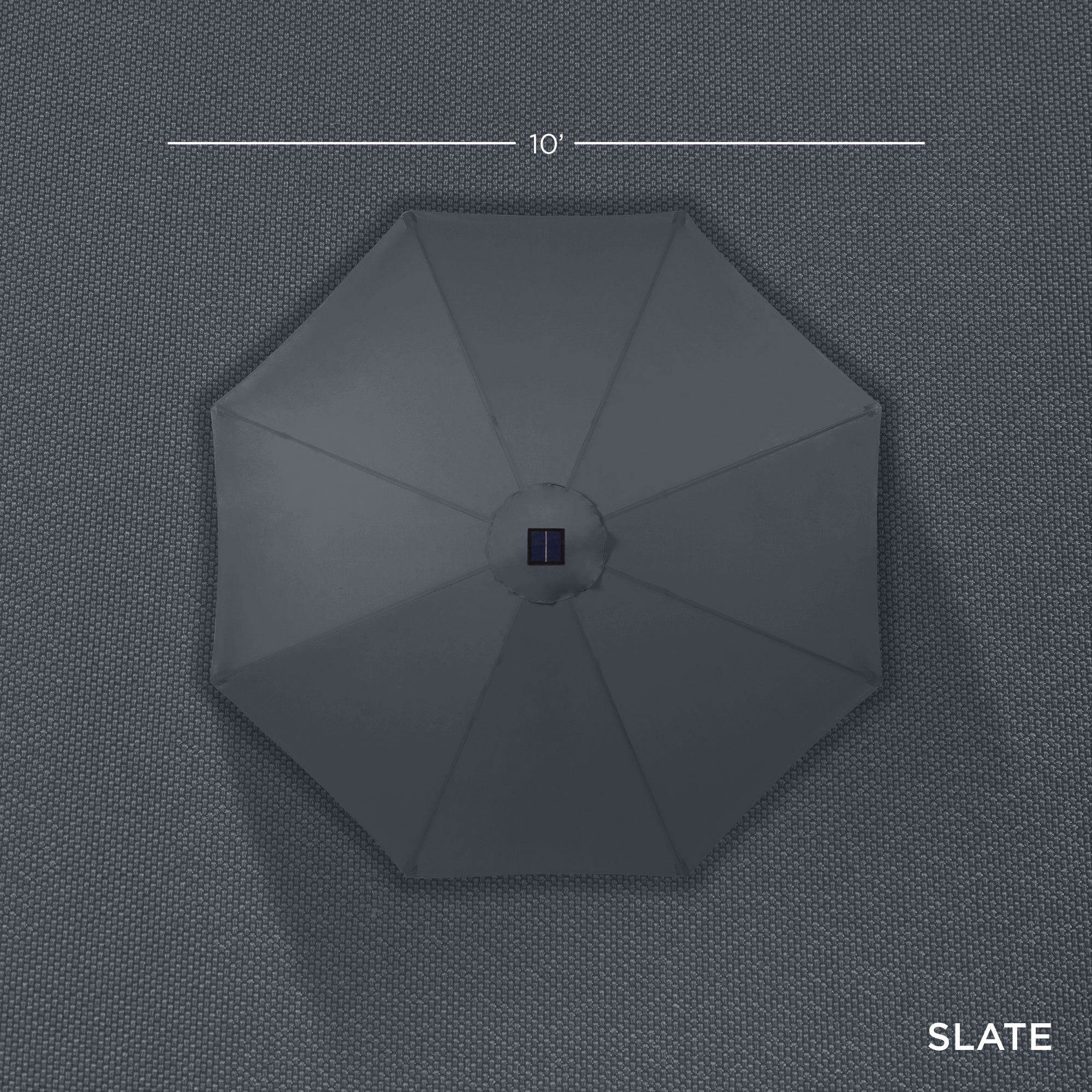 Solar LED Lighted Patio Umbrella w/ Tilt Adjustment, UV-Resistant - 10ft
