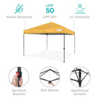 One-Person Setup Instant Pop Up Canopy w/ Case, 4 Weight Bags - 8x8ft