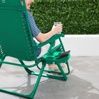 Monochromatic Zero Gravity Patio Chair Recliner w/ Side Tray, Headrest
