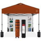 One-Person Setup Instant Pop Up Canopy w/ Side Wall, Carrying Case - 10x10ft