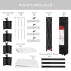 One-Person Setup Instant Pop Up Canopy w/ Side Wall, Carrying Case - 10x10ft