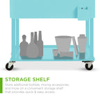 Portable Rolling Cooler Cart w/ Bottle Opener, Catch Tray - 80qt