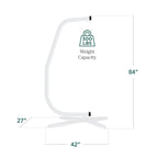 Curved Hanging Hammock C-Stand w/ All-Weather, Steel Frame - Stand Only