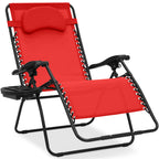Oversized Reclining Zero Gravity Chair Lounger w/ Cup Holder, Pillow