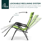 Oversized Reclining Zero Gravity Chair Lounger w/ Cup Holder, Pillow