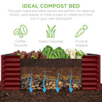 Outdoor Metal Raised Garden Bed for Vegetables, Flowers, Herbs - 6x3x2ft