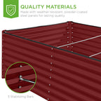 Outdoor Metal Raised Garden Bed for Vegetables, Flowers, Herbs - 8x4x2ft