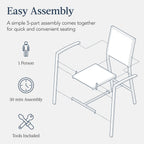 Set of 2 Outdoor Barstools, Patio Chairs w/ Footrests, All-Weather Mesh