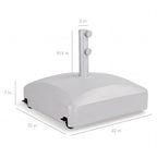Fillable Mobile Umbrella Base Stand w/ 4 Wheels, 2 Locks, 123lb Capacity