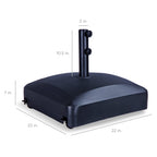 Fillable Mobile Umbrella Base Stand w/ 4 Wheels, 2 Locks, 123lb Capacity