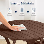 3-Piece Acacia Wood Bistro Set w/ Folding Table, 2 Chairs