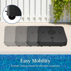 Outdoor Cantilever Base w/ Wheels, Locks, Fillable 330lb Capacity