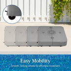 Outdoor Cantilever Base w/ Wheels, Locks, Fillable 330lb Capacity