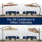 Outdoor Cantilever Base w/ Wheels, Locks, Fillable 330lb Capacity