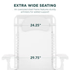 Oversized Reclining Zero Gravity Chair Lounger w/ Cup Holder, Pillow