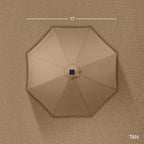 360 LED Rotating Cantilever Offset Patio Umbrella - 10ft