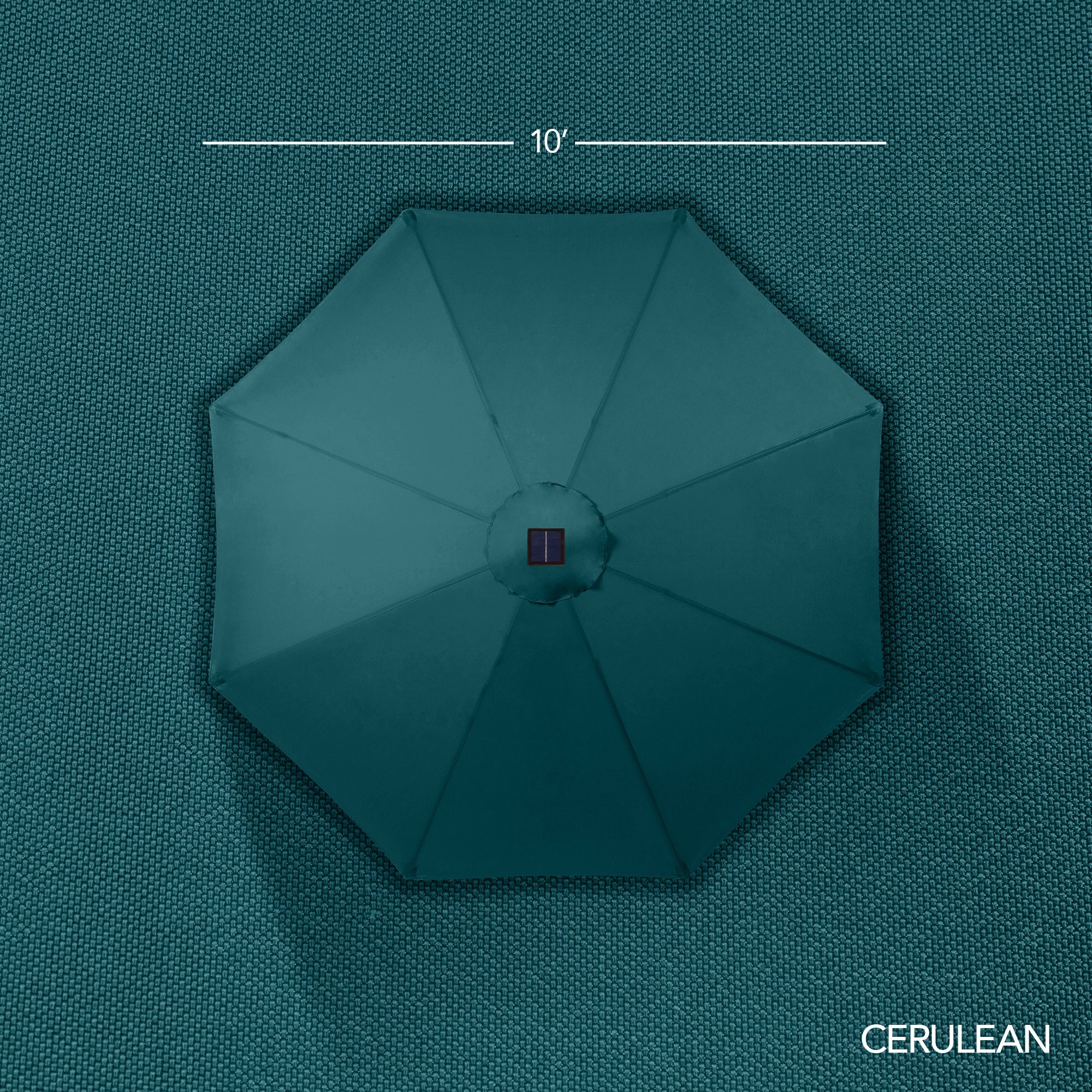 360 LED Rotating Cantilever Offset Patio Umbrella - 10ft