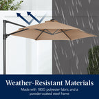 360 Rotating Cantilever Offset Patio Umbrella - 10ft