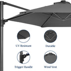 360 Rotating Cantilever Offset Patio Umbrella - 10ft