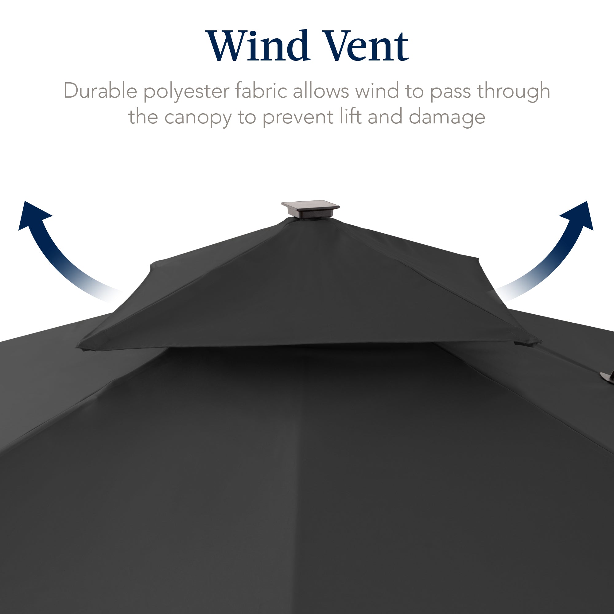 9x12ft 2-Tier Outdoor Solar LED Cantilever Patio Umbrella