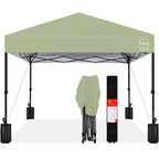 One-Person Setup Instant Pop Up Canopy w/ Case, 4 Weight Bags - 12x12ft