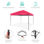 One-Person Setup Instant Pop Up Canopy w/ Case, 4 Weight Bags - 12x12ft