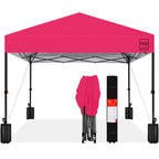 One-Person Setup Instant Pop Up Canopy w/ Case, 4 Weight Bags - 10x10ft