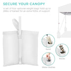 One-Person Setup Instant Pop Up Canopy w/ Case, 4 Weight Bags - 8x8ft